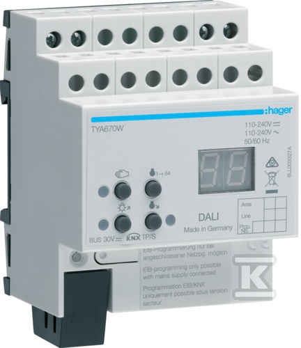 Bramka KNX - DALI, KNX - TYA670W