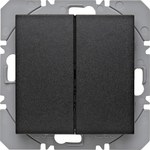 Przycisk 2-krotny płaski, antracyt, quicklink, B.X/S.1 KNX RF