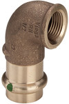 Kolano 90° z SC 18 x 1/2" brąz / błyszczący, model 22142