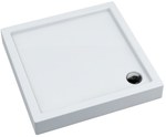 Stabilsound acrylic shower tray ☐ 90x90x14/3cm square Competia with Safe Mase system