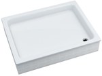 3.018 Acrylic shower tray with integrated support Stabilsound® 80x100x26 cm "Grawello", rectangular