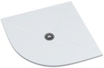 Cadă de duș compozit NP Stabilsound Plus 90x90x4cm semi-rotund r55 De Luxe