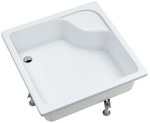 Standard acrylic shower tray Doris square 80x80 depth 28cm 3.232. The set includes: acrylic shower tray, L06 frame