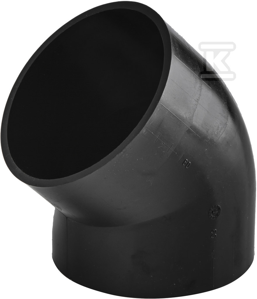 Elbow 75x75/45 black Quickstream - 3003572