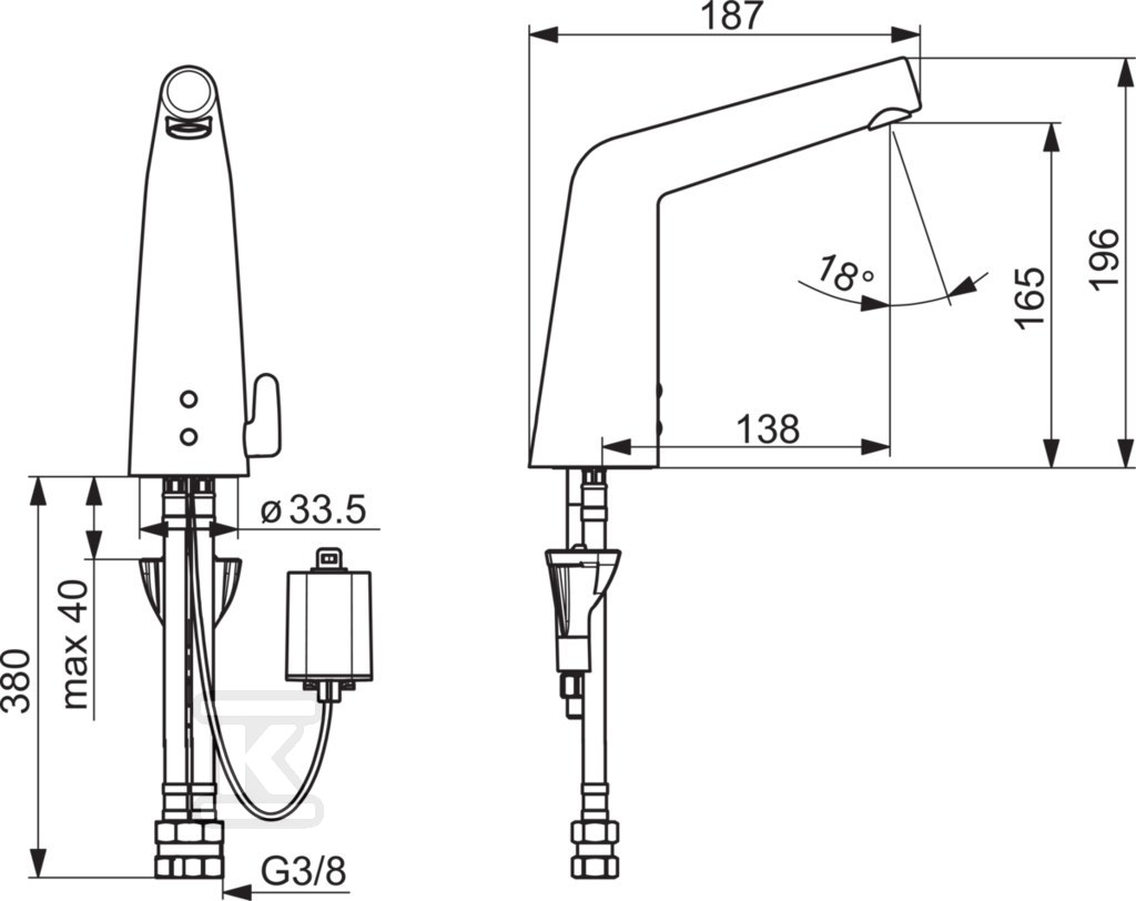 Bateria umywalkowa Oras Inspera, - 3016F