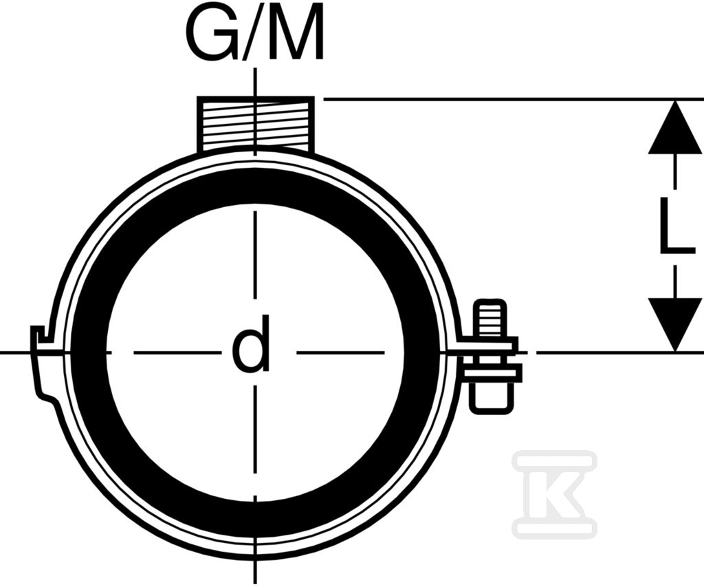 Pipe clamp Geberit Silent-db20 d63 - 306.812.26.1