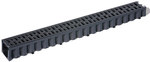 ACO Hexaline MK2 1 m channel, black, plastic grate