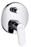 Bateria wannowa Hansgrohe Focus E2 jednouchwytowa, montaż podtynkowy, element zewnętrzny - chr 31945000