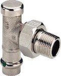 Zawór powrotny do grzejnika ka 1/2" x 15 brąz / niklowany - matowy, model 22721 Profipress