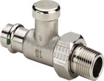 Zawór powrotny do grzejnika ka 15 x 1/2" brąz / niklowany - matowy, model 22722 Profipress