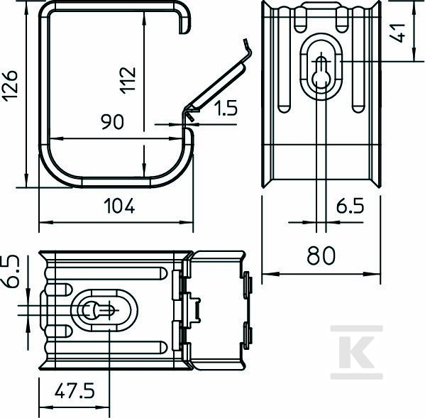 Uchwyt zbiorczy grip typ 2031 M 70 FS - 2207060