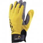 Рукавички з поліестеру та еластану на тильній стороні та рукавички з поліаміду на palm yellow 7