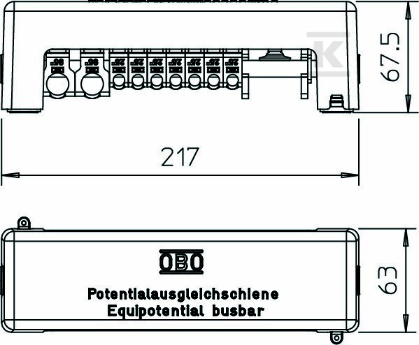 Bară echipotențială tip 1801 VDE - 5015650