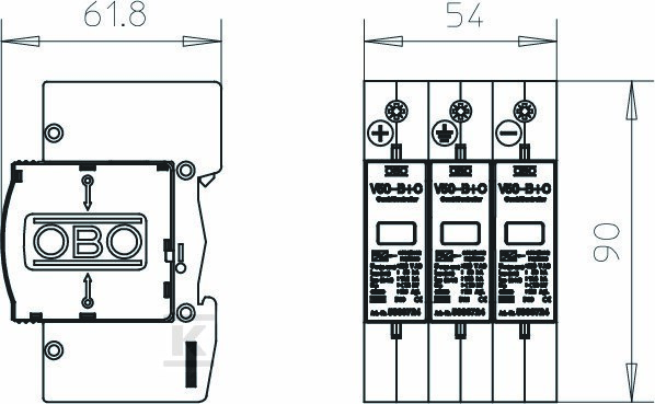 Ogranicznik przepięć 1000Vdc typ V20-C - 5094608