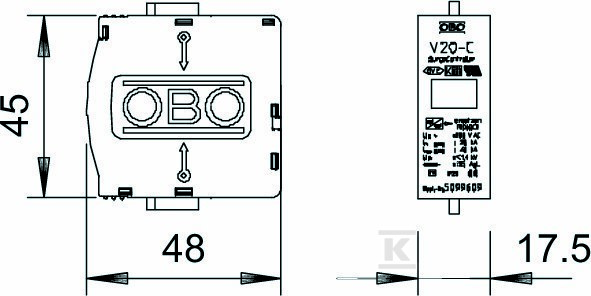 Wkładka ogranicznika przepięć typ V20-C - 5099595