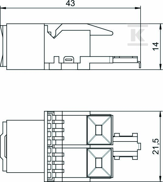 Připojovací modul kat. 5, nestíněný typ - 6117337