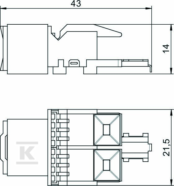 Moduł przyłączeniowy kat. 6, - 6117341