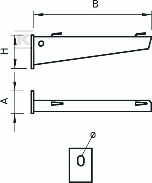 Wall bracket, hot-dip galvanized type - 6420607