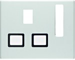 Płytka czołowa do gniazda z uziemieniem standard brytyjski, aluminium, K.5