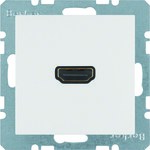 HDMI Socket With 90 ° Connection Snow White Gloss S.1/B.3/B.7 Glas