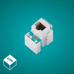 Gniazdo komputerowe UTP RJ 45 kat. 6 keystone / STI