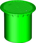 Capac de control din plastic DN200, culoare verde