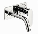 Bateria umywalkowa Hansgrohe Axor Citterio M jednouchwytowa podtynkowa z płytką i krótką wylewką, montaż ścienny chrom 34112000