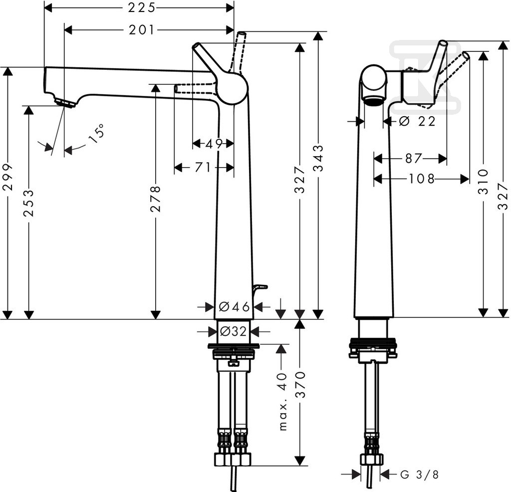 Bateria umywalkowa Talis S - 72115000