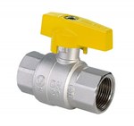 Nickel plated gas ball valve with aluminum butterfly (MAI) ORION (N-N version) 1 "