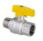 Nickel plated gas ball valve with aluminum butterfly (MAI) (N-W version) ORION 1 "