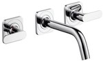 Bateria umywalkowa Hansgrohe Axor Citterio M trzyotworowa podtynkowa DN15 z rozetami i krótką wylewką chrom 34313000