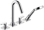 Element zewnętrzny Hansgrohe Axor Citterio M do baterii 4-otworowej do montażu na brzegu wanny, uchwyty jednoramienne chrom 34444000