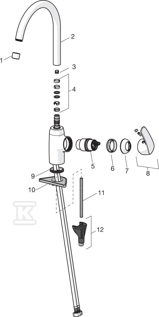 Bateria zlewozmywakowa Oras Safira, - 1028F