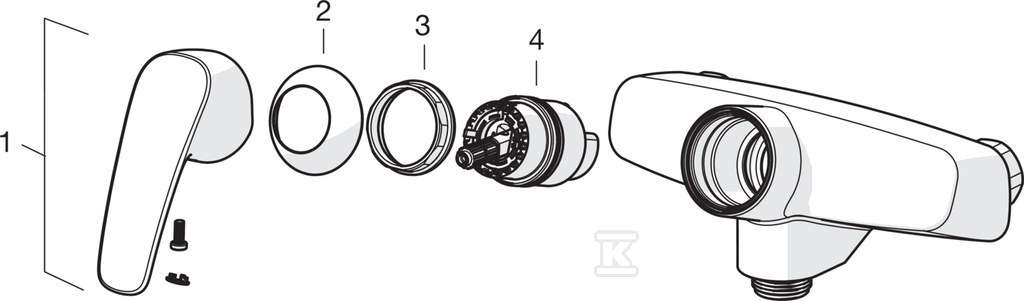 Bateria zlewozmywakowa Oras Safira, z - 1056