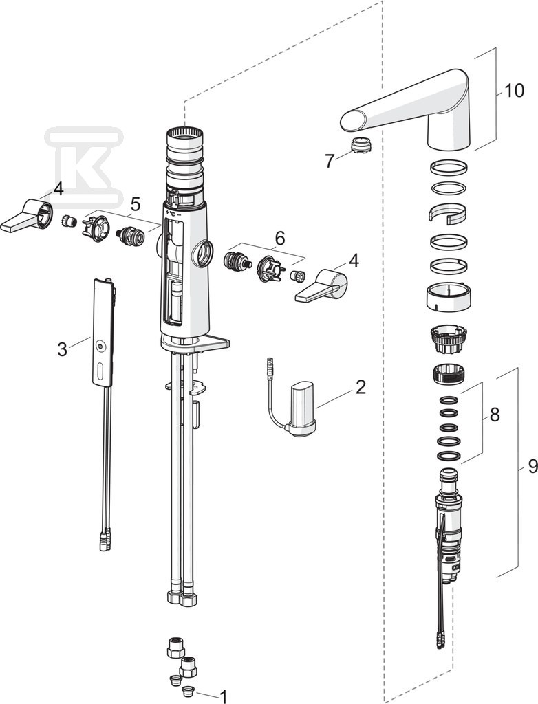 Bateria zlewozmywakowa Optima - 2720F