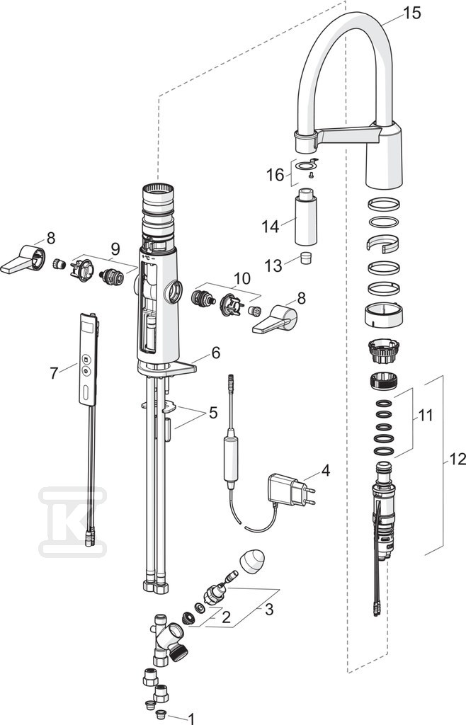 Bateria zlewozmywakowa Oras Optima, z - 2729F