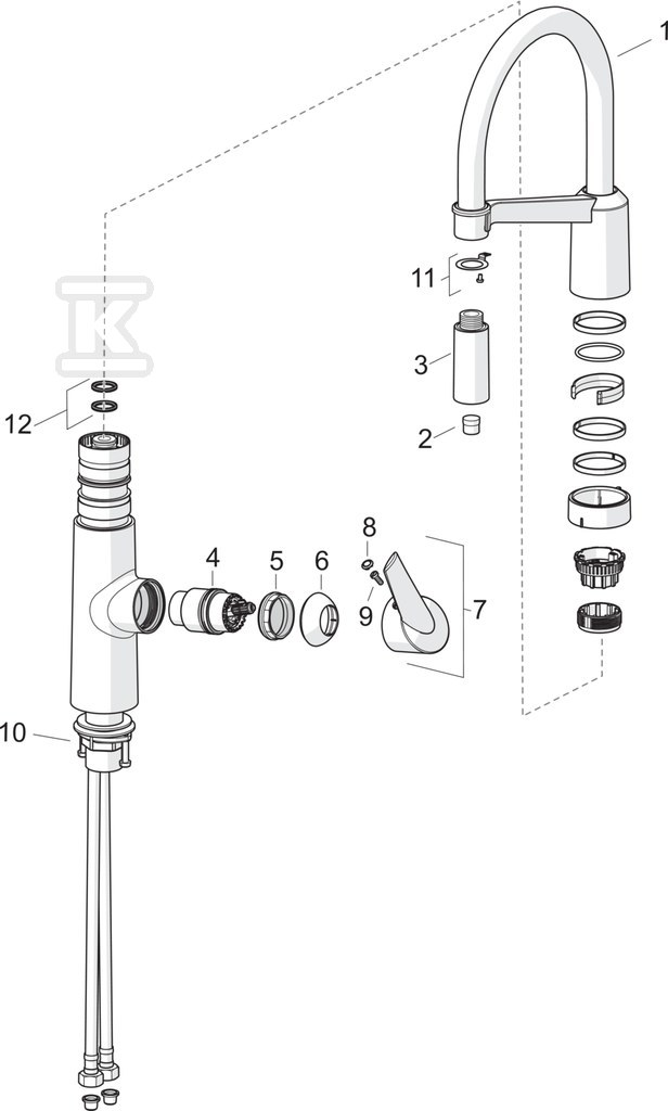 Bateria zlewozmywakowa Oras Optima, z - 2738F