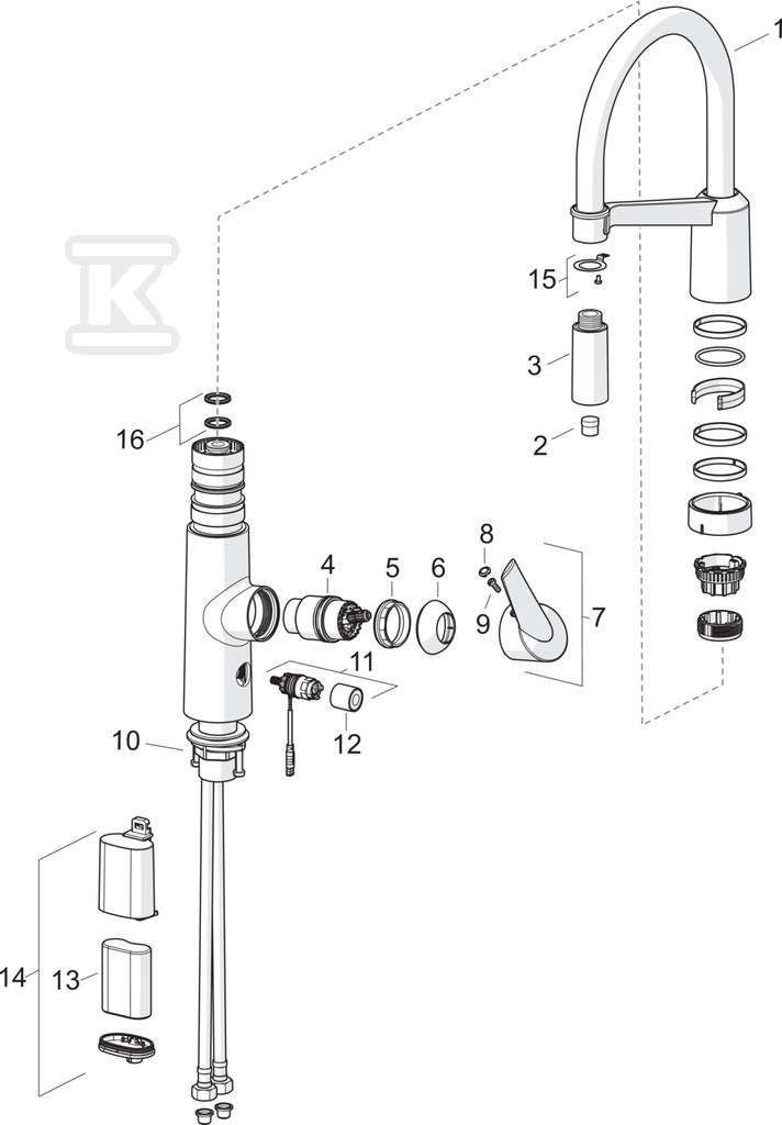 Bateria zlewozmywakowa Oras Optima, z - 2739F