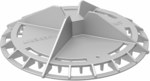 Kratka osłonowa z kołnierzem mocującym do wpustu dachowego Pluvia typ 7 d56, z odlewu aluminiowego
