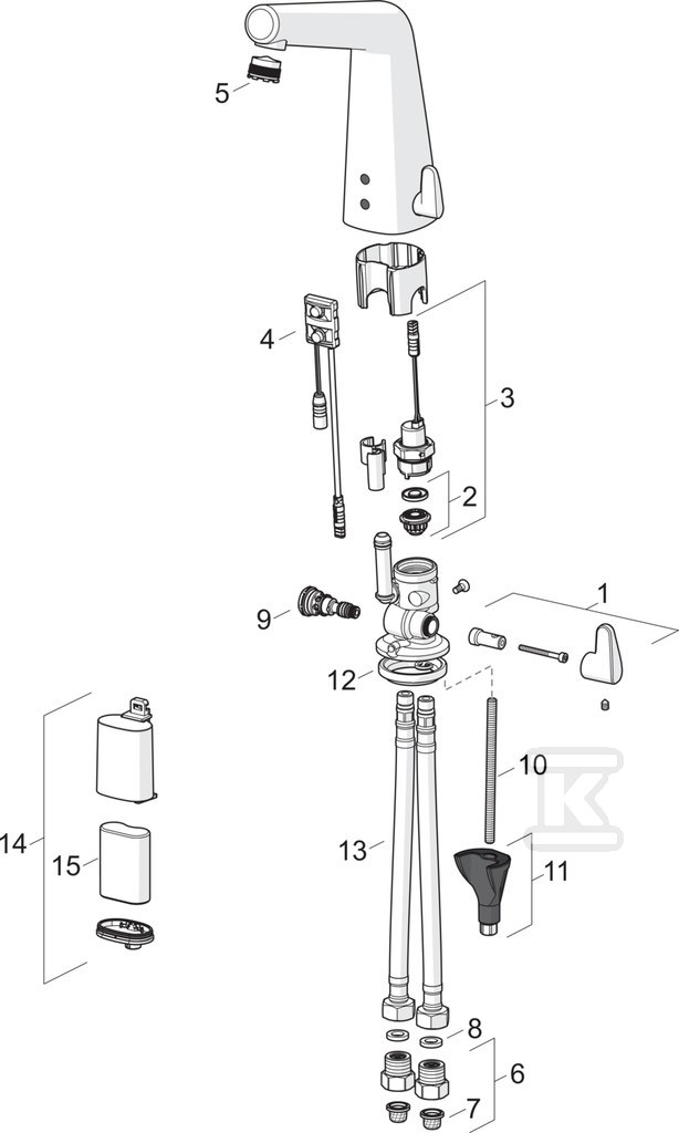 Bateria umywalkowa Oras Inspera, - 3016F