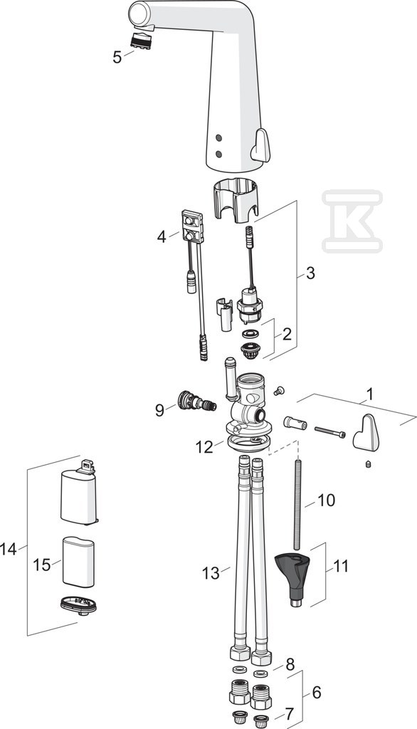 Bateria nablatowa Oras Inspera, - 3017F