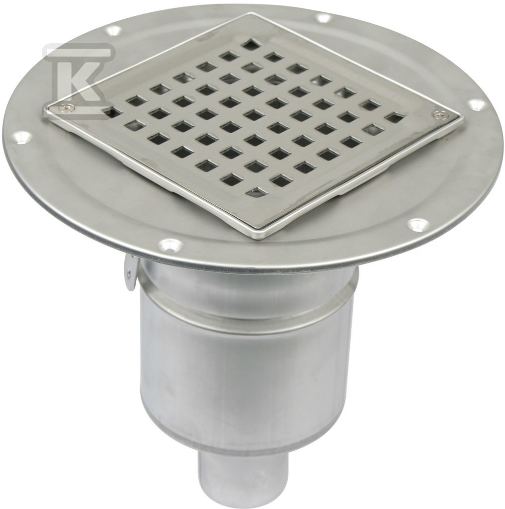 Bathroom inlet body with square grate - 360.300.050