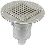 Bathroom inlet body with square grate (to be purchased siphon 502.050.110 and optional filter 502.000.000 S) vertical drain Ø 50 MM