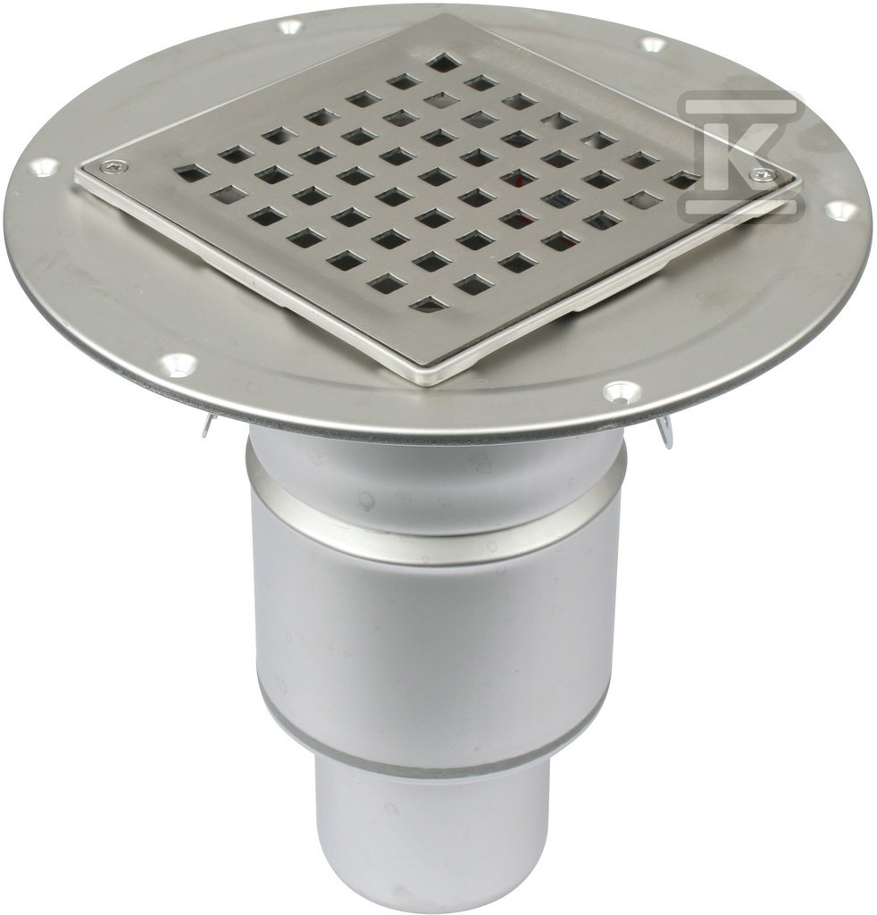 Bathroom inlet body with square grate - 360.300.075