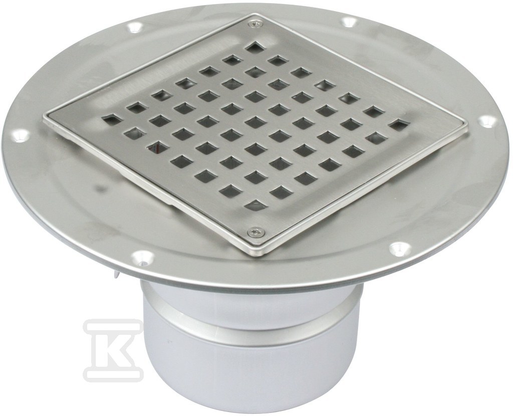 Bathroom inlet body with square grate - 360.300.110