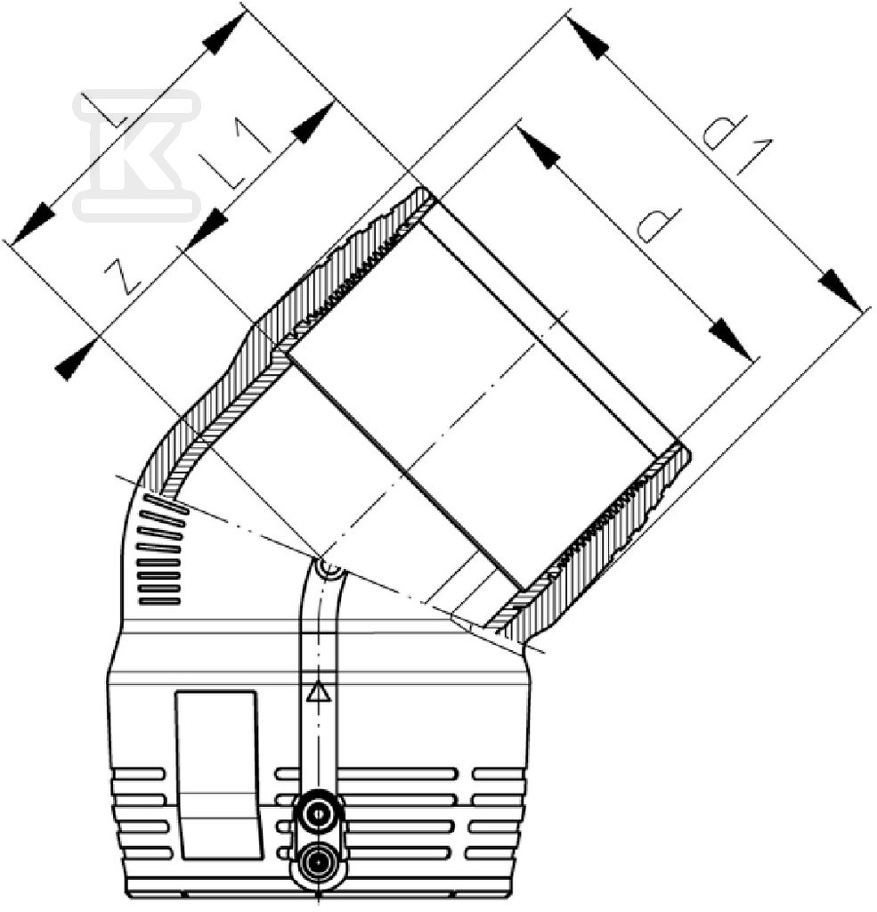 Cot de electrofuziune 45ST. DN160 - 753151817