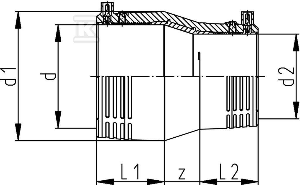 Elektrofúzna redukcia DN110X90 PE100, - 753901833