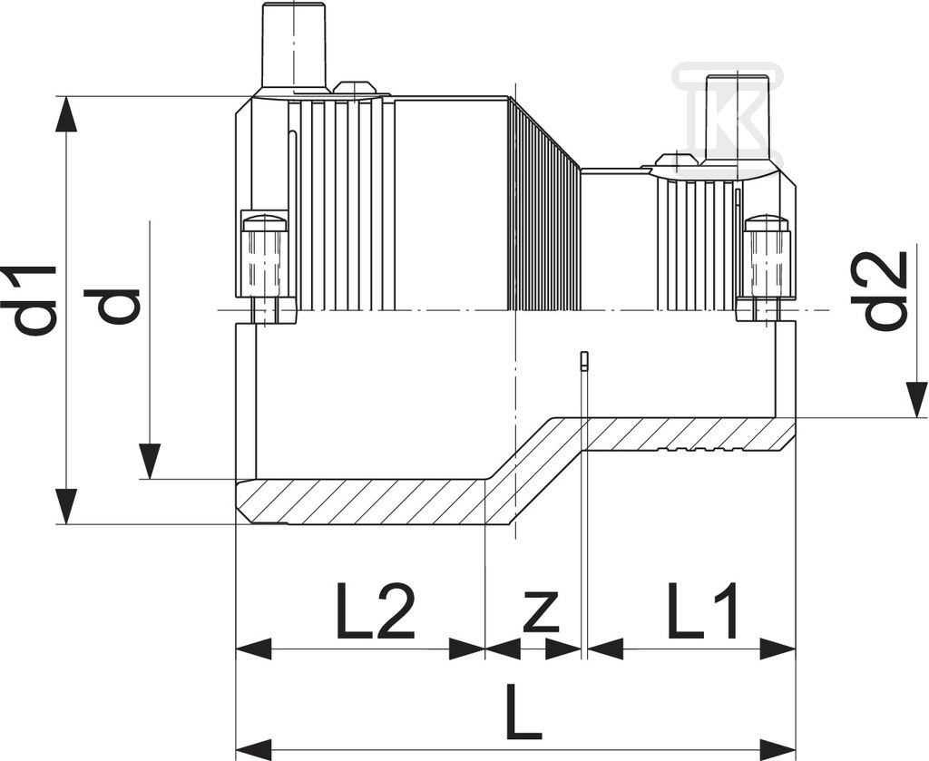 Elektrofúzna redukcia DN50X40 PE100, - 753901652