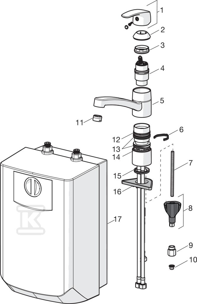 Bateria zlewozmywakowa Oras Safira, do - 1023F