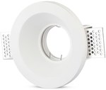Oprawa punktowa V-TAC GIPS GU10 Wpuszczane Okrągłe fi.120 Białe VT-776RD